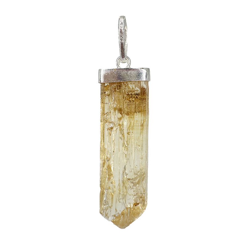 Pendentif Topaze impériale brute - Pièce unique - 202511_198