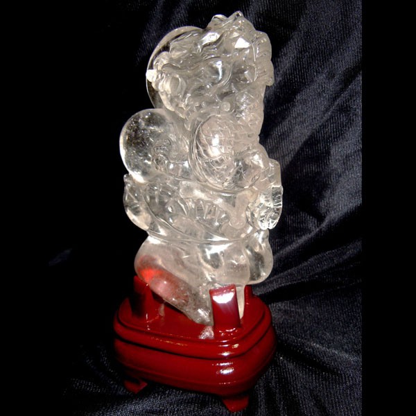Dragon en cristal de roche extra - Pièce unique - 202306_72