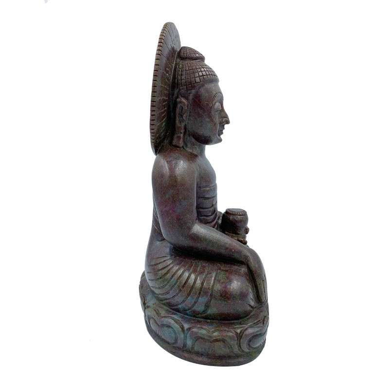 Statuette Bouddha en Rubis Corindon - Pièce unique - 202001_05