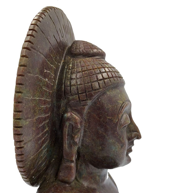 Statuette Bouddha en Rubis Corindon - Pièce unique - 202001_05