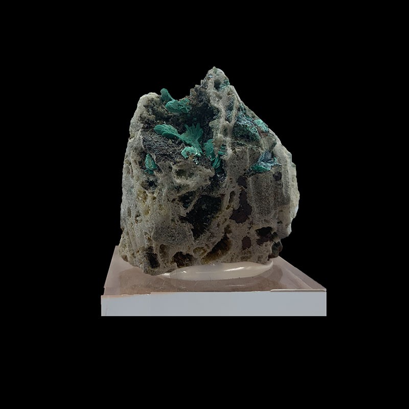 Chalcophyllite sur socle - Pièce unique - 202002_28