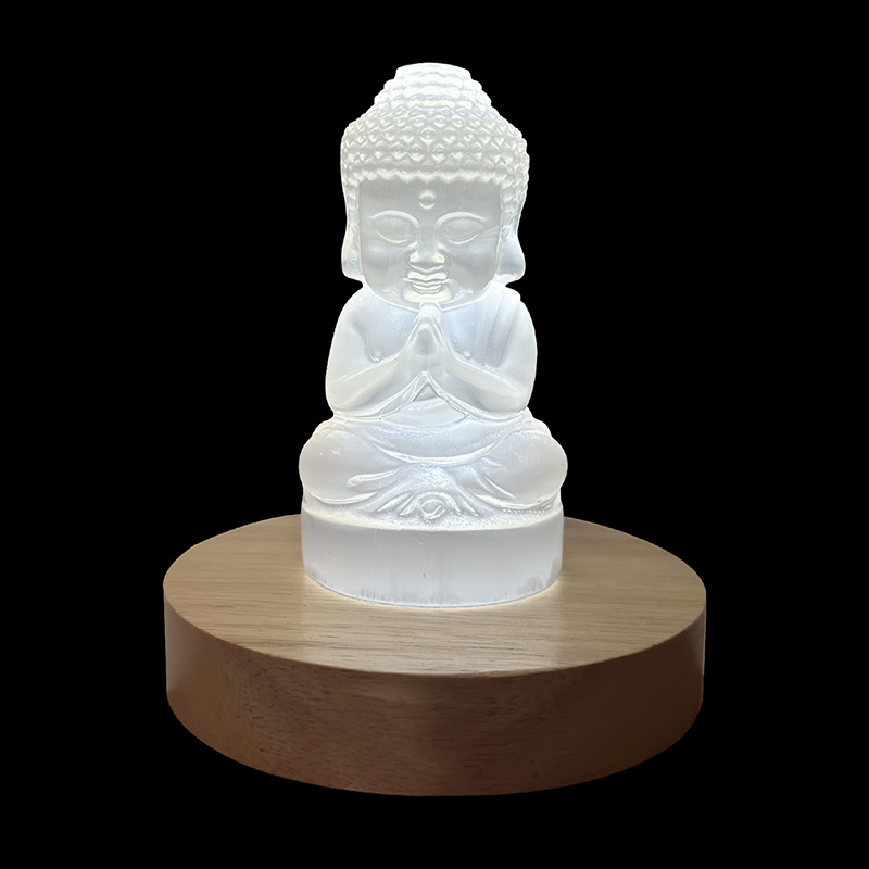 Statuette Bouddha en Sélénite
