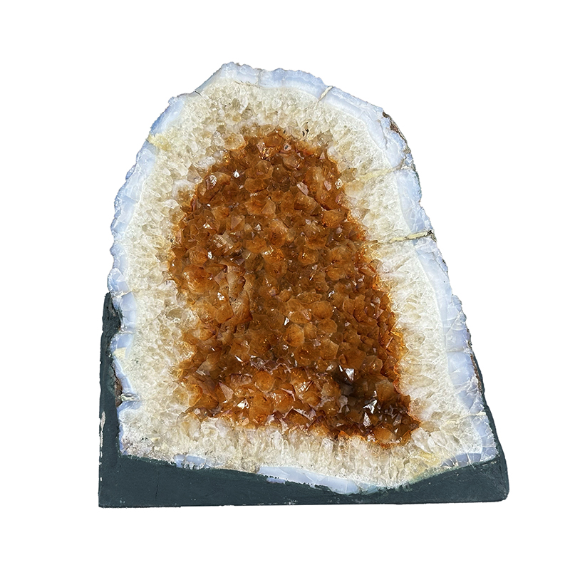 Géode d'Améthyste chauffée citrine - Brésil - Pièce unique - 202507_75