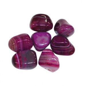 Agate teintée zonée rose Brésil 1KG