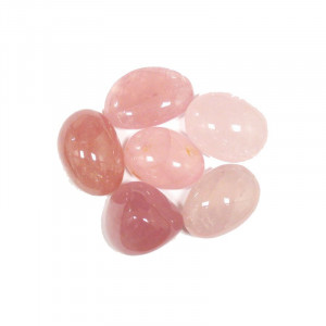 Galets quartz rose, sachet d'1 kg