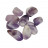 Améthyste zonée violet et blanc Namibie pierres roulées 1KG