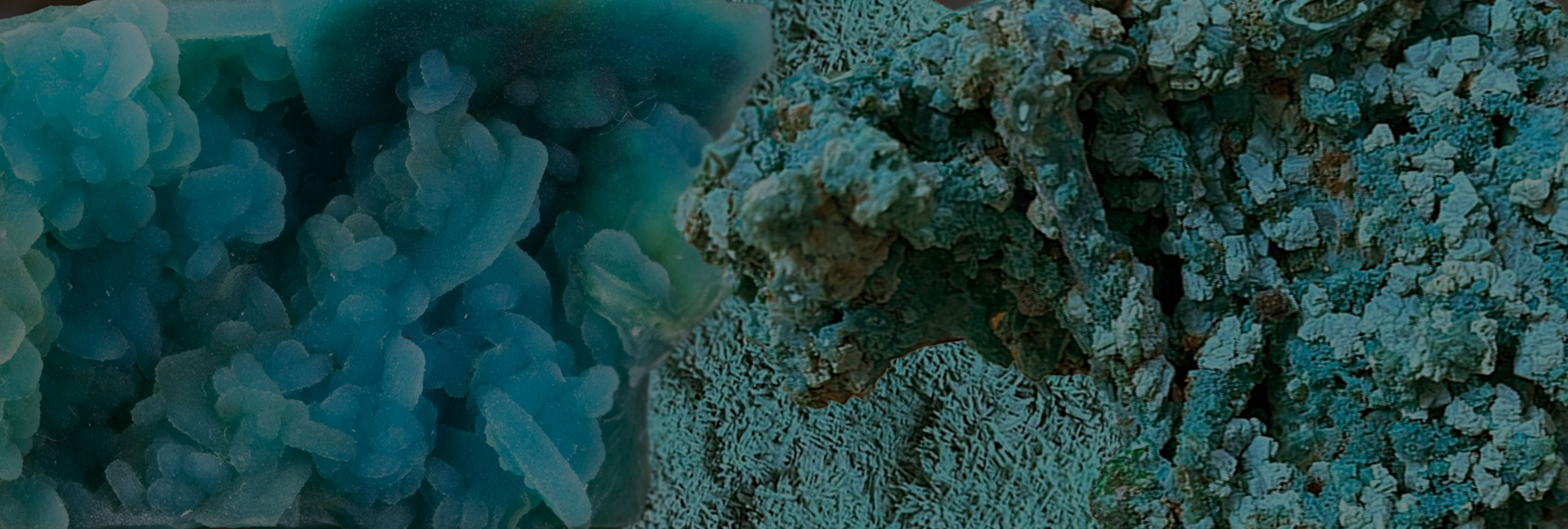 Pseudomorphose d'Azurite en Chrysocolle